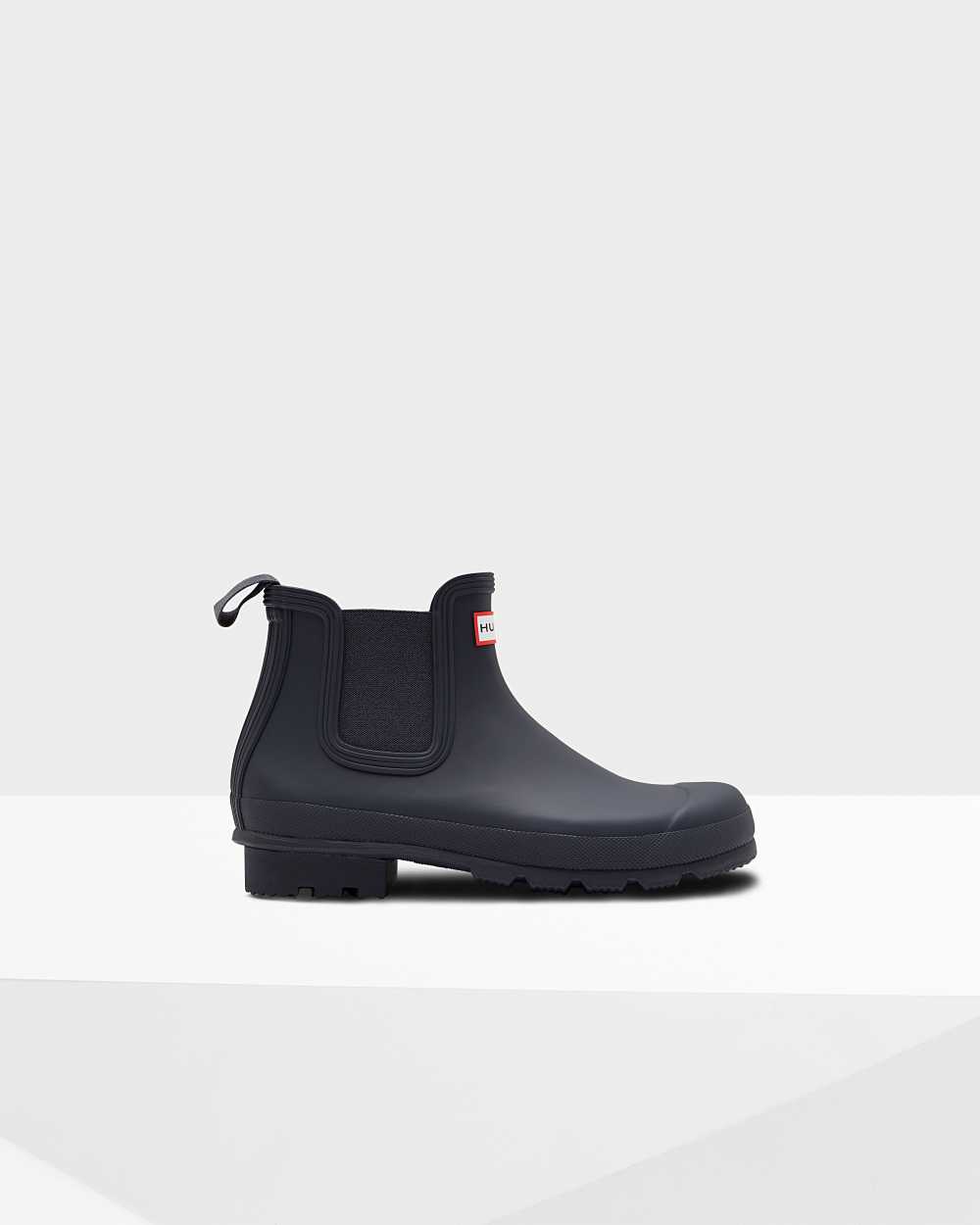 Mens Hunter Original Chelsea Boots Navy | VBYDGS-670